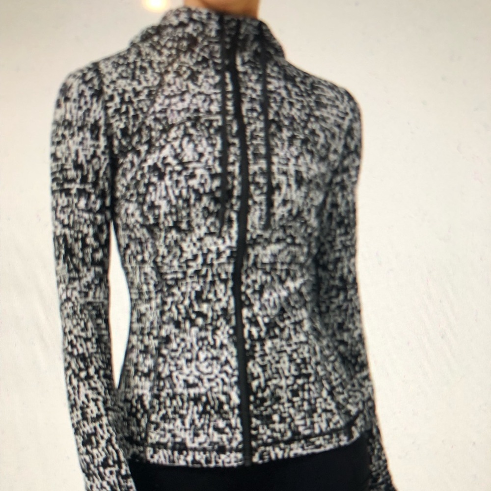 Lululemon Hooded Define Jacket *Nulu Urban Block Ice Grey Black 10